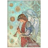 Stamperia Christmas Greetings Angel Rice Paper A4 (DFSA4791)