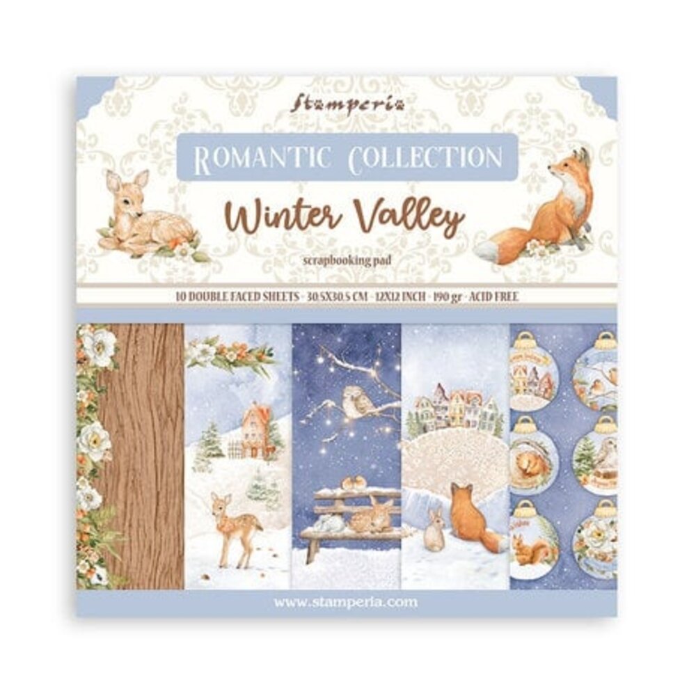 Stamperia Winter Valley 12x12 Inch Paper Pack (SBBL139) Stamperia Winter Valley 12x12 Inch Paper Pack (SBBL139)