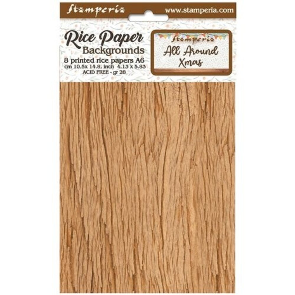 Stamperia All Around Christmas Rice Paper Backgrounds A6 (DFSAK6009) Stamperia All Around Christmas Rice Paper Backgrounds A6 (DFSAK6009)