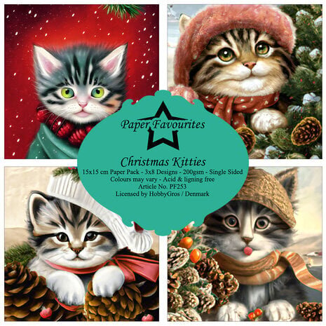 Paper Favourites Christmas Kitties 6x6 Inch Paper Pack (PF253)