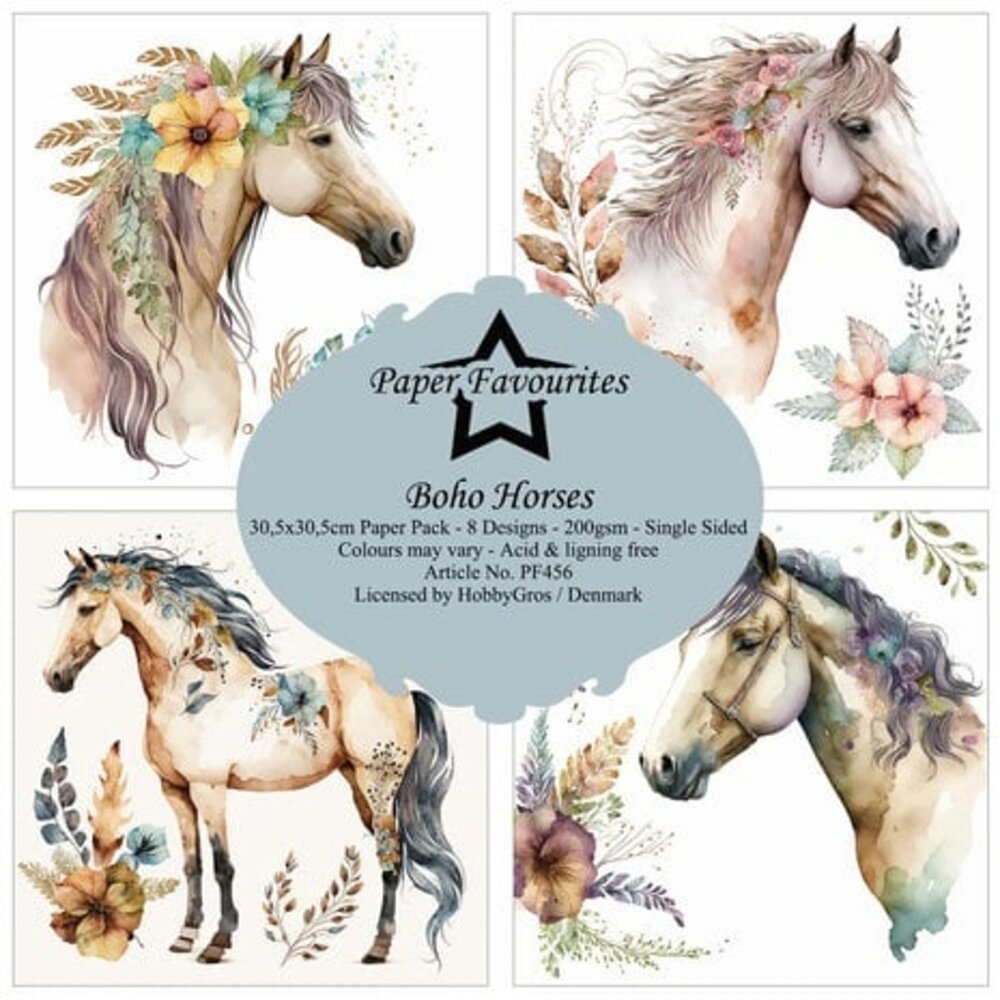 Paper Favourites Boho Horses 12x12 Inch Paper Pack (PF456) Paper Favourites Boho Horses 12x12 Inch Paper Pack (PF456)