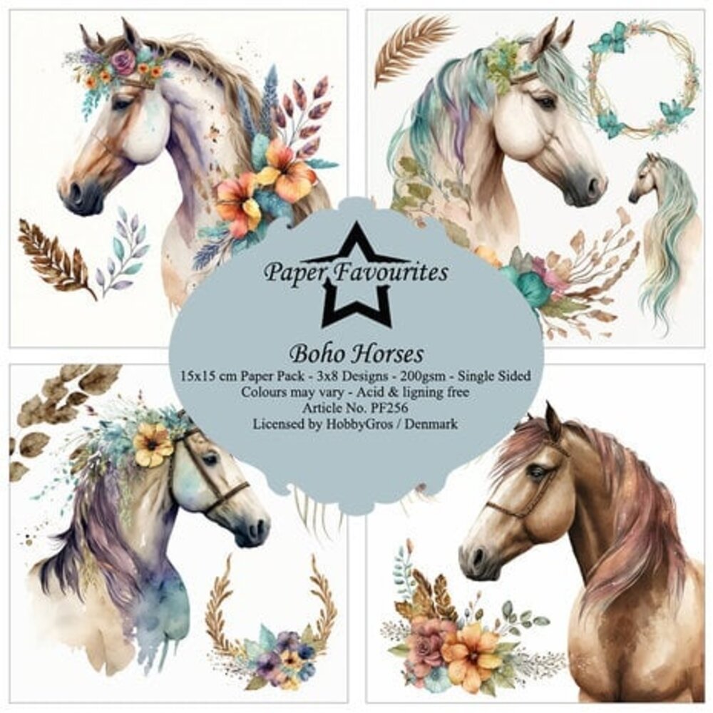 Paper Favourites Boho Horses 6x6 Inch Paper Pack (PF256) Paper Favourites Boho Horses 6x6 Inch Paper Pack (PF256)