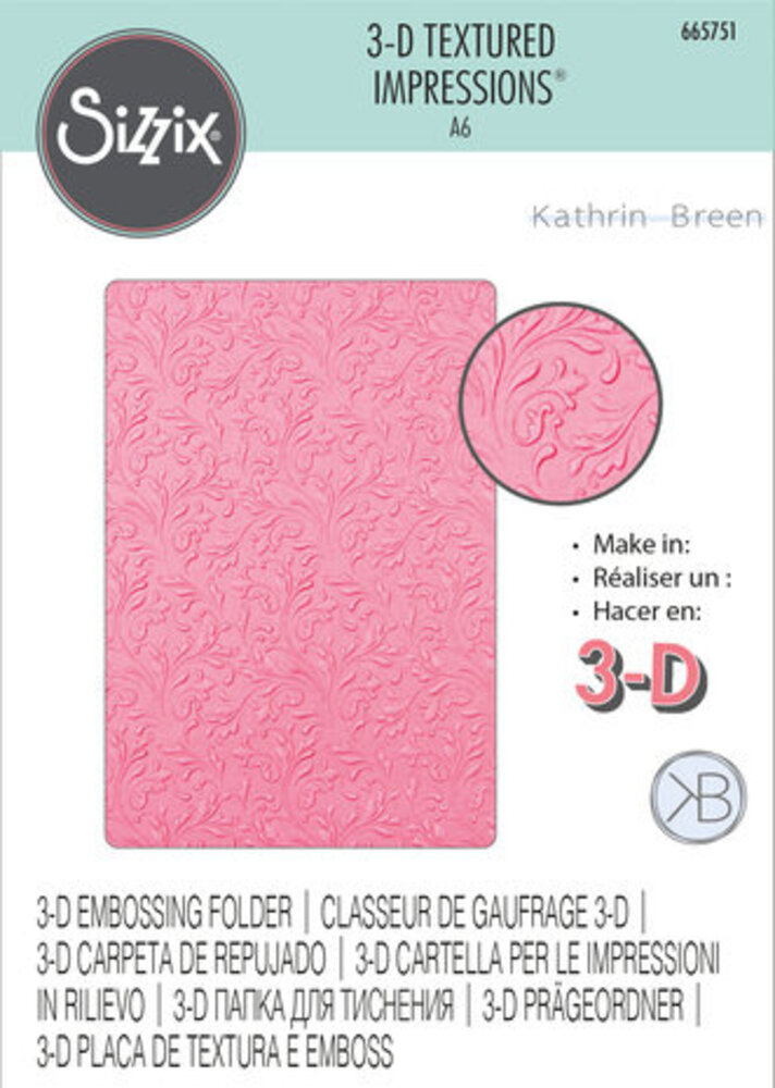 Sizzix 3D Texture Impressions Floral Scrolls (665751) Sizzix 3D Texture Impressions Floral Scrolls (665751)