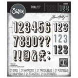 Sizzix Thinlits Die Set Alphanumeric Shadow Numbers (664808)