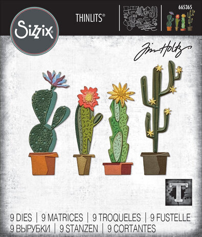 Sizzix Thinlits Die Set Funky Cactus (665365)