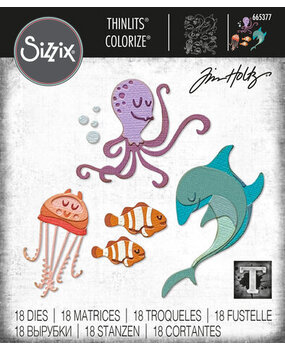 Sizzix Thinlits Die Set Under the sea #1 Colorize (665377) Sizzix Thinlits Die Set Under the sea #1 Colorize (665377)