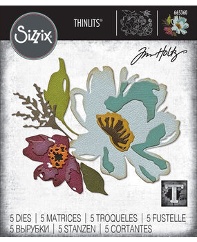 Sizzix Thinlits Die Set Brushstroke flowers #3 (665360) Sizzix Thinlits Die Set Brushstroke flowers #3 (665360)