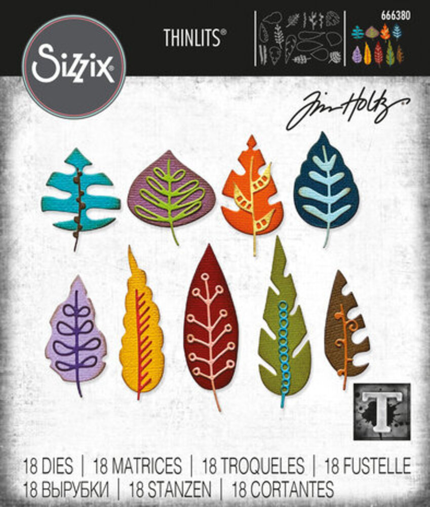 Sizzix Thinlits Die Set Artsy Leaves (666380)
