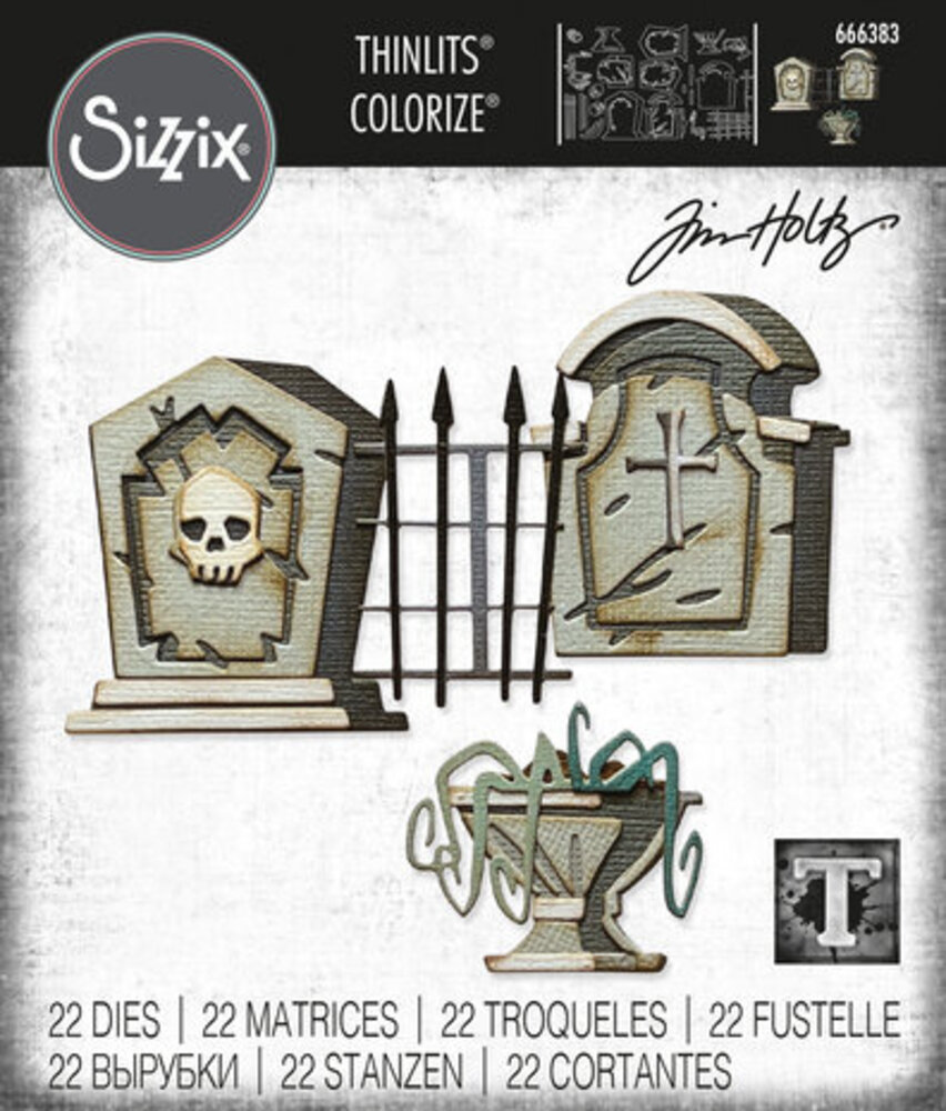 Sizzix Thinlits Die Set Graveyard (666383)