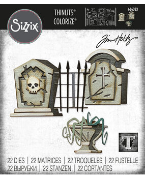 Sizzix Thinlits Die Set Graveyard (666383)