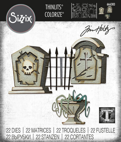 Sizzix Thinlits Die Set Graveyard (666383)
