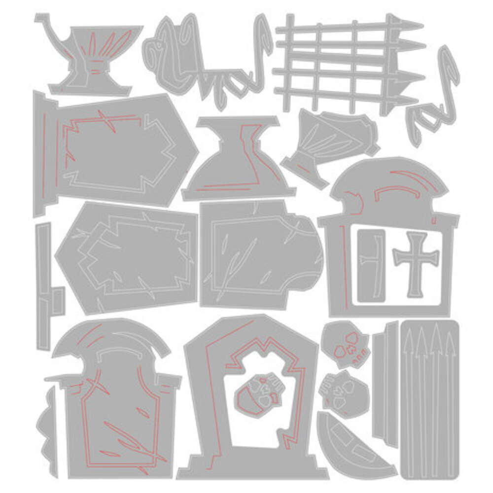 Sizzix Thinlits Die Set Graveyard (666383)