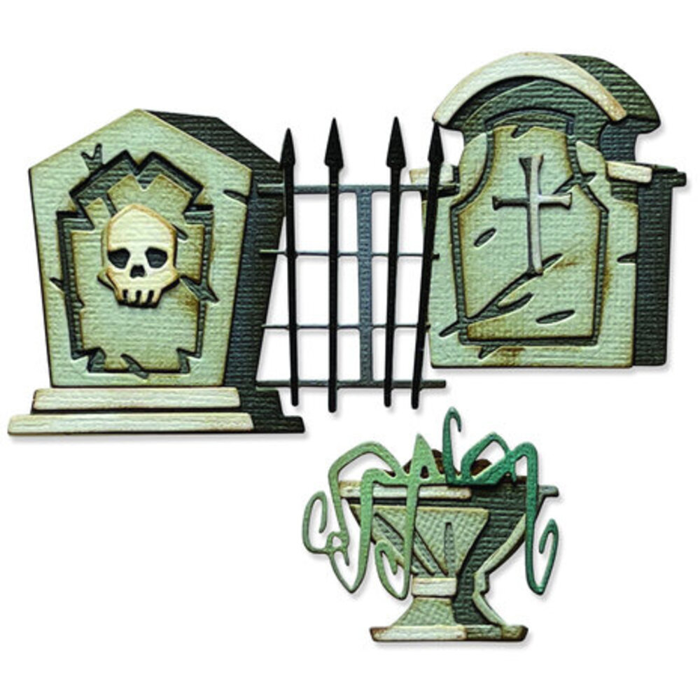 Sizzix Thinlits Die Set Graveyard (666383)