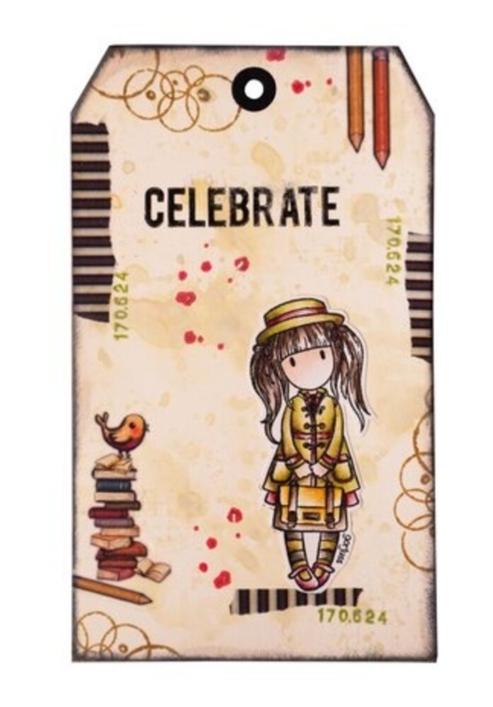 Gorjuss School Girl Mini Rubber Stamps (GOR-ES-STAMP465) Gorjuss School Girl Mini Rubber Stamps (GOR-ES-STAMP465)