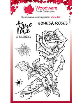 Woodware Bones & Rose Clear Stamps (JGS841)