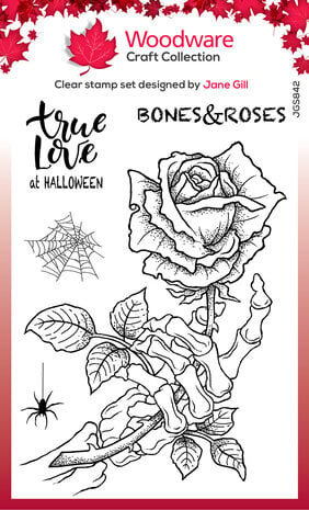 Woodware Bones & Rose Clear Stamps (JGS841)