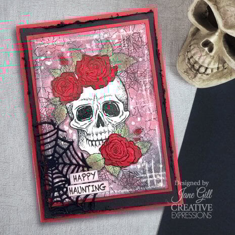 Woodware Skull & Roses Clear Stamps (JGS842) Woodware Skull & Roses Clear Stamps (JGS842)