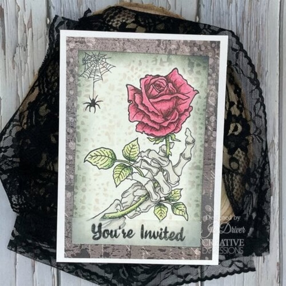 Woodware Skull & Roses Clear Stamps (JGS842) Woodware Skull & Roses Clear Stamps (JGS842)