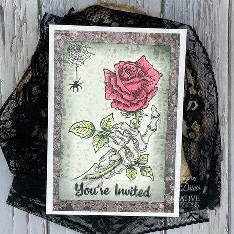 Woodware Skull & Roses Clear Stamps (JGS842) Woodware Skull & Roses Clear Stamps (JGS842)