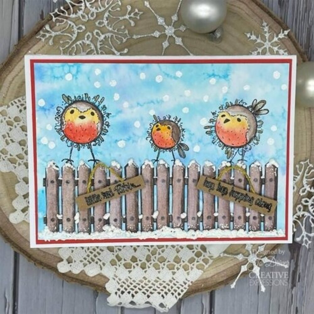 Woodware Bubble Hopping Robins Clear Stamps (JGS849) Woodware Bubble Hopping Robins Clear Stamps (JGS849)