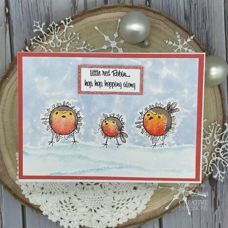 Woodware Bubble Hopping Robins Clear Stamps (JGS849) Woodware Bubble Hopping Robins Clear Stamps (JGS849)