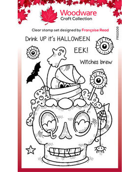 Woodware Spooky Cup Clear Stamps (FRS1009)