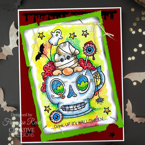 Woodware Spooky Cup Clear Stamps (FRS1009)