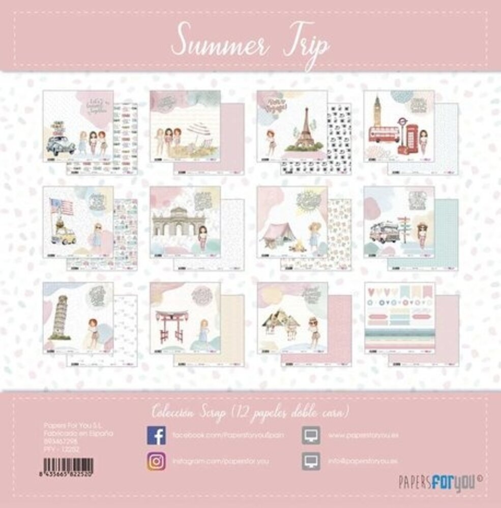 Papers For You Summer Trip Paper Pack (12pcs) (PFY-12252)