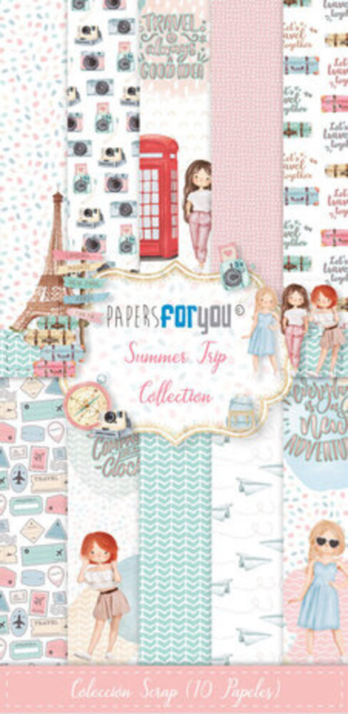 Papers For You Summer Trip Slimline Paper Pack (10pcs) (PFY-12136) Papers For You Summer Trip Slimline Paper Pack (10pcs) (PFY-12136)