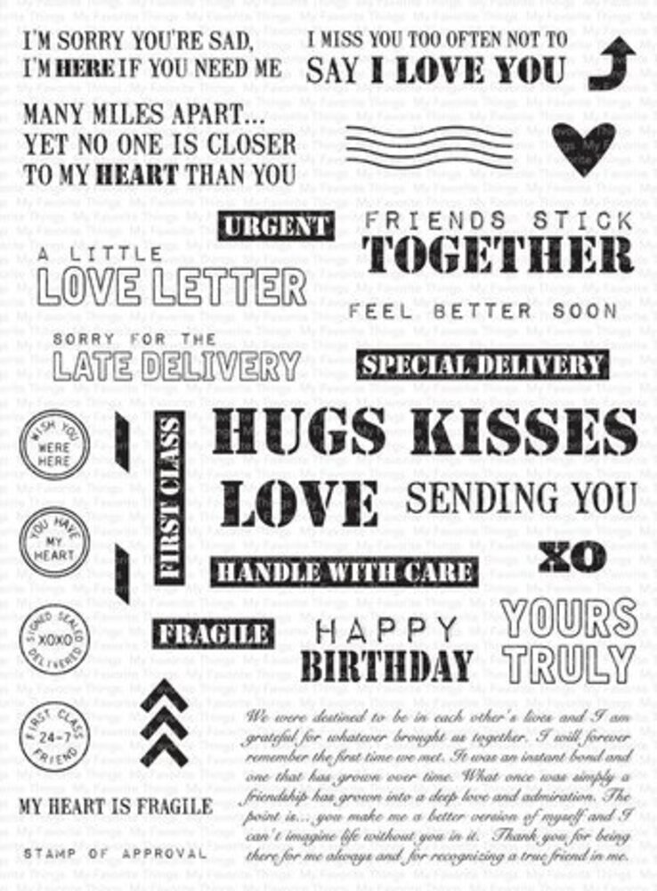 My Favorite Things First Class Friend Clear Stamps (CS-815) My Favorite Things First Class Friend Clear Stamps (CS-815)