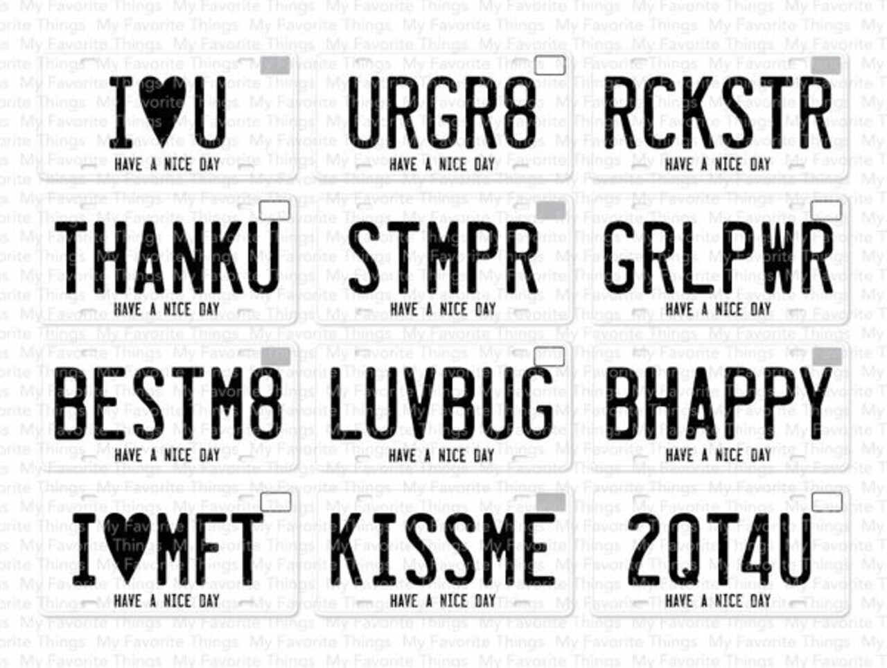My Favorite Things Vanity License Plate Alphabet Clear Stamps (CS-816) My Favorite Things Vanity License Plate Alphabet Clear Stamps (CS-816)