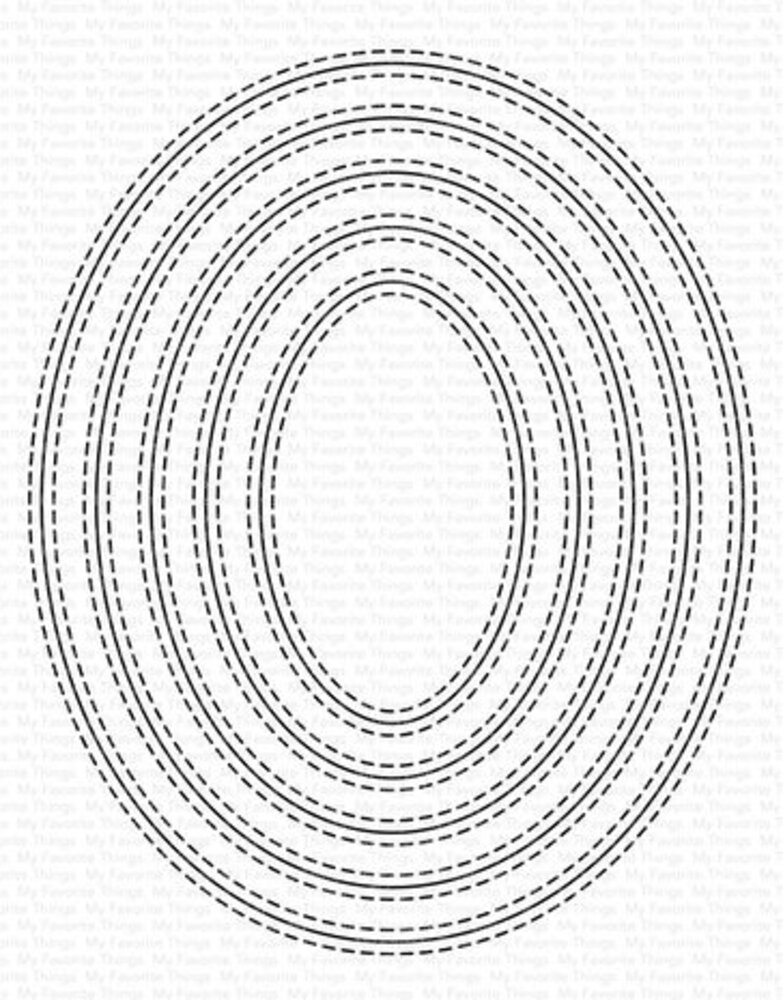 My Favorite Things Die-namics Inside & Out Stitched Oval STAX (MFT-2593)