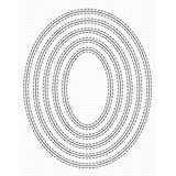 My Favorite Things Die-namics Inside & Out Stitched Oval STAX (MFT-2593)