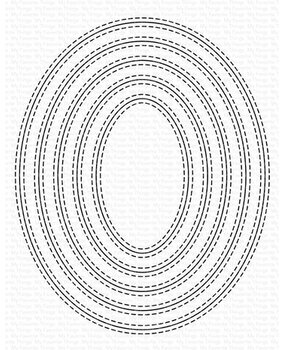 My Favorite Things Die-namics Inside & Out Stitched Oval STAX (MFT-2593)