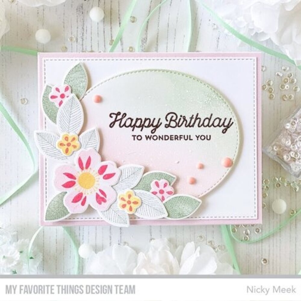 My Favorite Things Die-namics Inside & Out Stitched Oval STAX (MFT-2593)