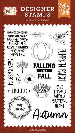 Echo Park I Love Fall Falling For Fall Clear Stamps (LFA225044) Echo Park I Love Fall Falling For Fall Clear Stamps (LFA225044)