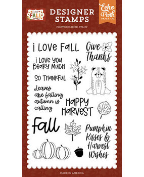 Echo Park I Love Fall Happy Harvest Clear Stamps (LFA225045) Echo Park I Love Fall Happy Harvest Clear Stamps (LFA225045)