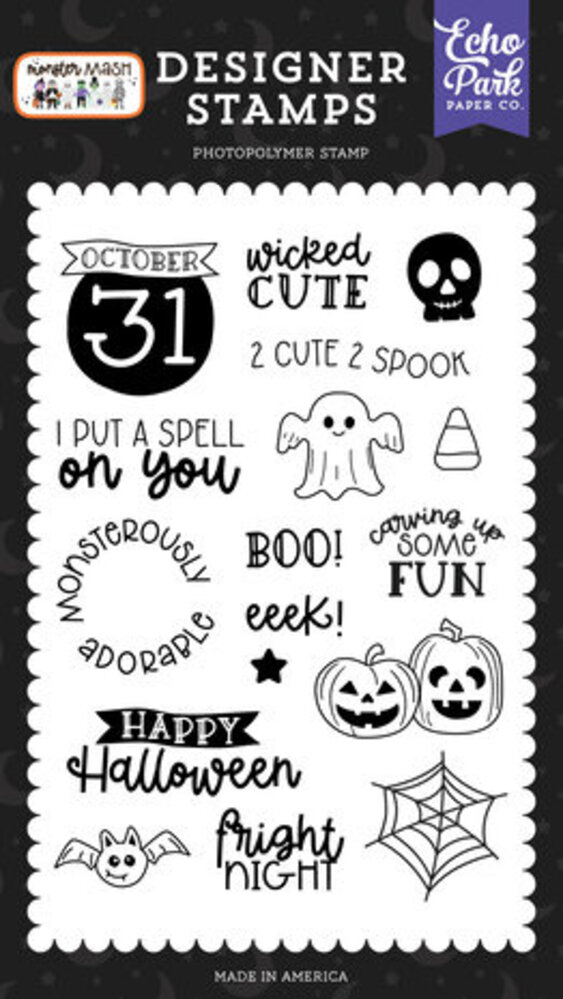 Echo Park Monster Mash 2 Cute 2 Spook Clear Stamps (MM323044) Echo Park Monster Mash 2 Cute 2 Spook Clear Stamps (MM323044)