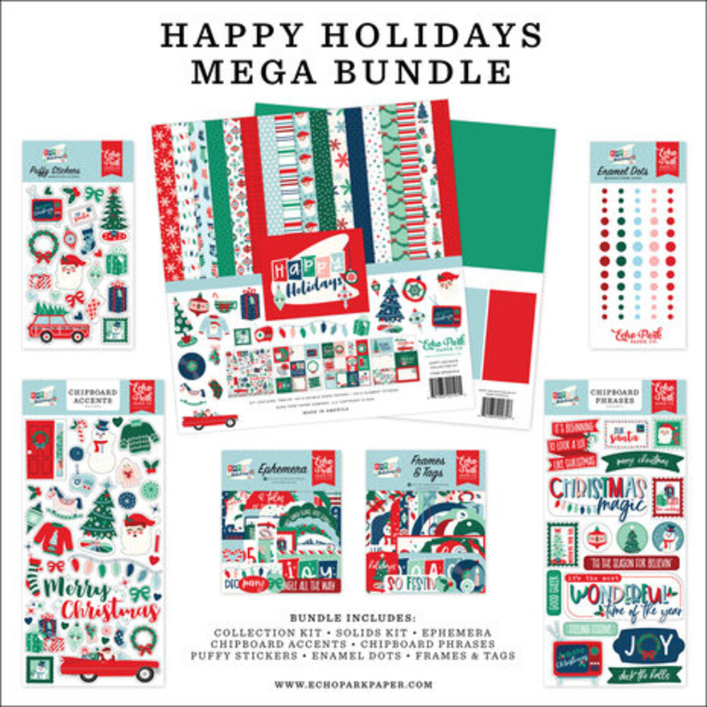 Echo Park Happy Holidays 12x12 Inch Mega Bundle (HPH327050) Echo Park Happy Holidays 12x12 Inch Mega Bundle (HPH327050)