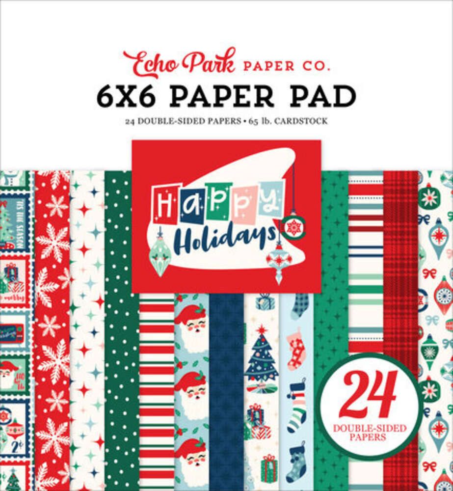 Echo Park Happy Holidays 6x6 Inch Paper Pad (HPH327023) Echo Park Happy Holidays 6x6 Inch Paper Pad (HPH327023)