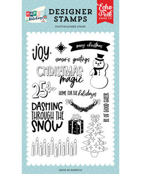 Echo Park Happy Holidays Dashing Through The Snow Clear Stamps (HPH327044)* Echo Park Happy Holidays Dashing Through The Snow Clear Stamps (HPH327044)*