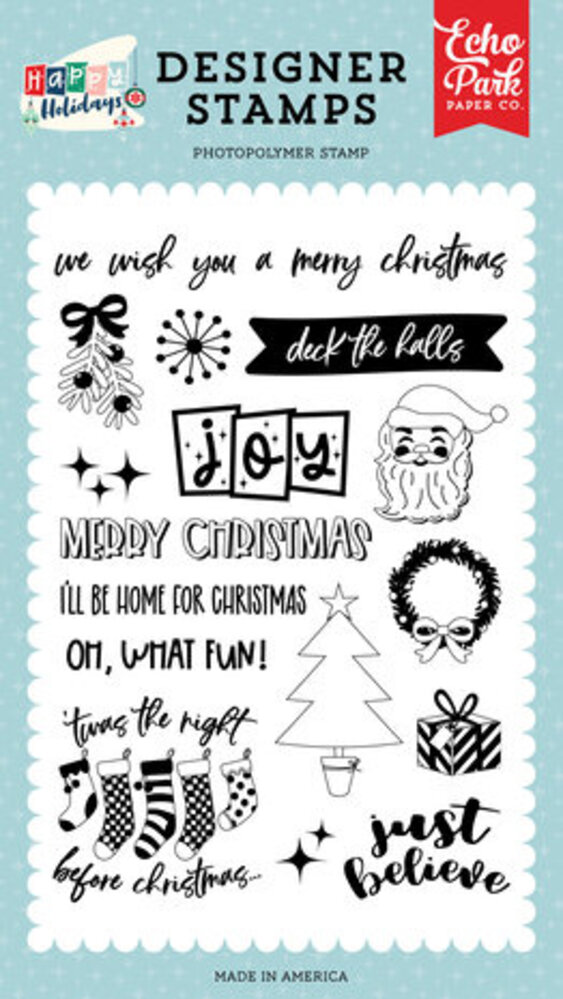 Echo Park Happy Holidays I'll Be Home Clear Stamps (HPH327045) Echo Park Happy Holidays I'll Be Home Clear Stamps (HPH327045)