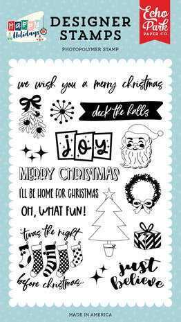 Echo Park Happy Holidays I'll Be Home Clear Stamps (HPH327045) Echo Park Happy Holidays I'll Be Home Clear Stamps (HPH327045)