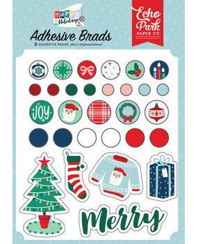 Echo Park Happy Holidays Adhesive Brads (HPH327020) Echo Park Happy Holidays Adhesive Brads (HPH327020)