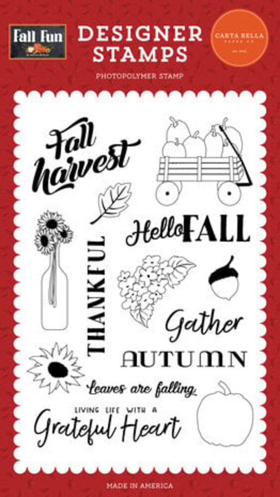 Carta Bella Fall Fun Fall Harvest Clear Stamps (CBFF326041) Carta Bella Fall Fun Fall Harvest Clear Stamps (CBFF326041)