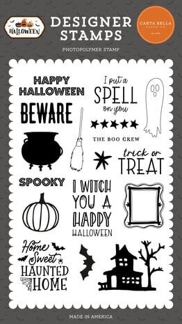 Carta Bella Halloween Haunted Home Clear Stamps (CBHW324044) Carta Bella Halloween Haunted Home Clear Stamps (CBHW324044)