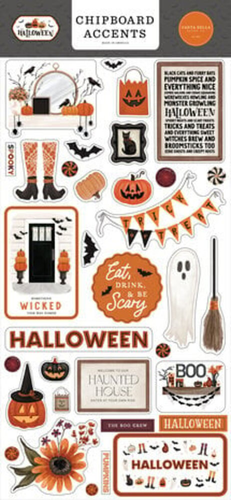 Carta Bella Halloween 6x13 Inch Chipboard Accents (CBHW324021) Carta Bella Halloween 6x13 Inch Chipboard Accents (CBHW324021)