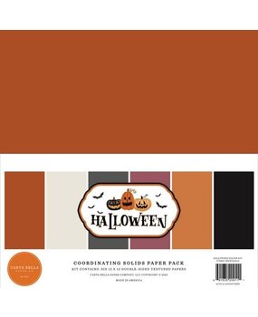 Carta Bella Halloween 12x12 Inch Coordinating Solids Paper Pack (CBHW324015)