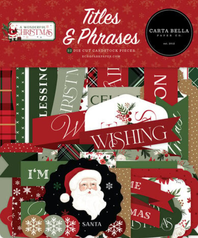 Carta Bella A Wonderful Christmas Ephemera Titles & Phrases (CBAWC328032) Carta Bella A Wonderful Christmas Ephemera Titles & Phrases (CBAWC328032)
