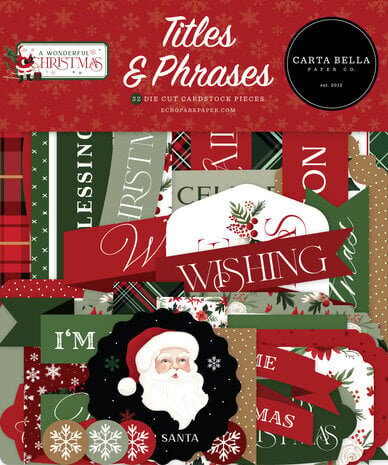 Carta Bella A Wonderful Christmas Ephemera Titles & Phrases (CBAWC328032) Carta Bella A Wonderful Christmas Ephemera Titles & Phrases (CBAWC328032)